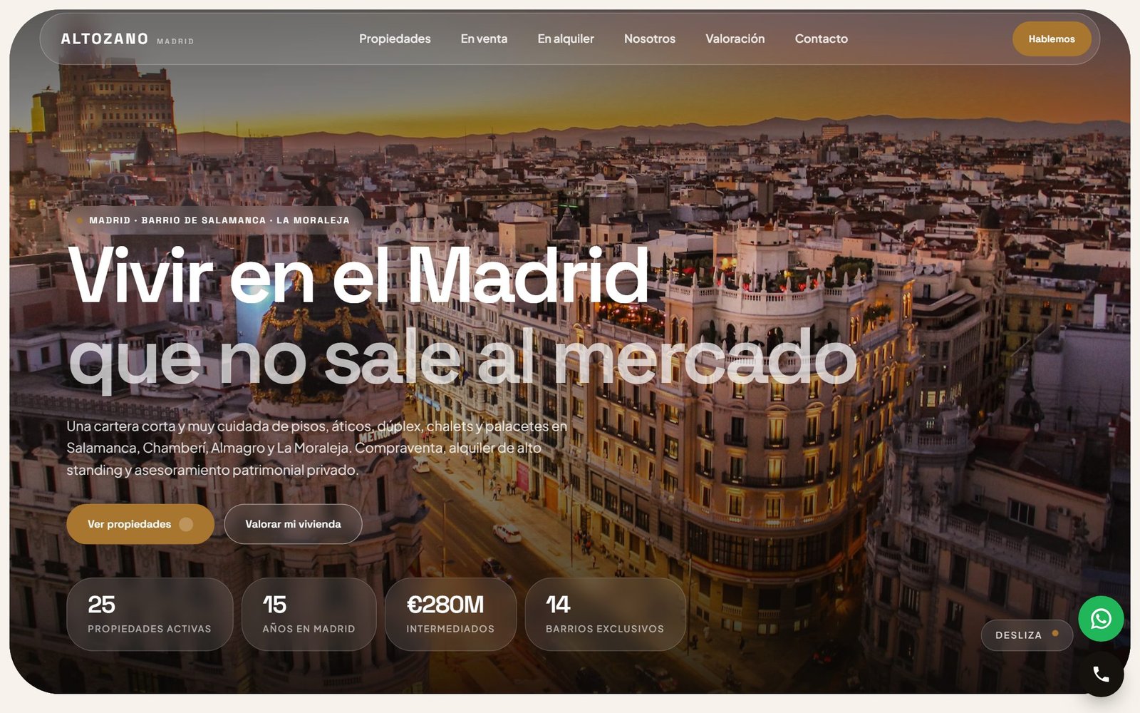 Página de inicio de ALTOZANO Madrid